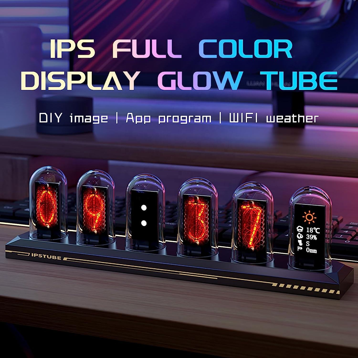 RGB Aluminum Alloy Clock with IPS Desktop Design
