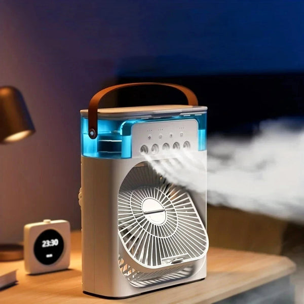 New 3-Hole USB Mist Fan with Night Light (Mini)
