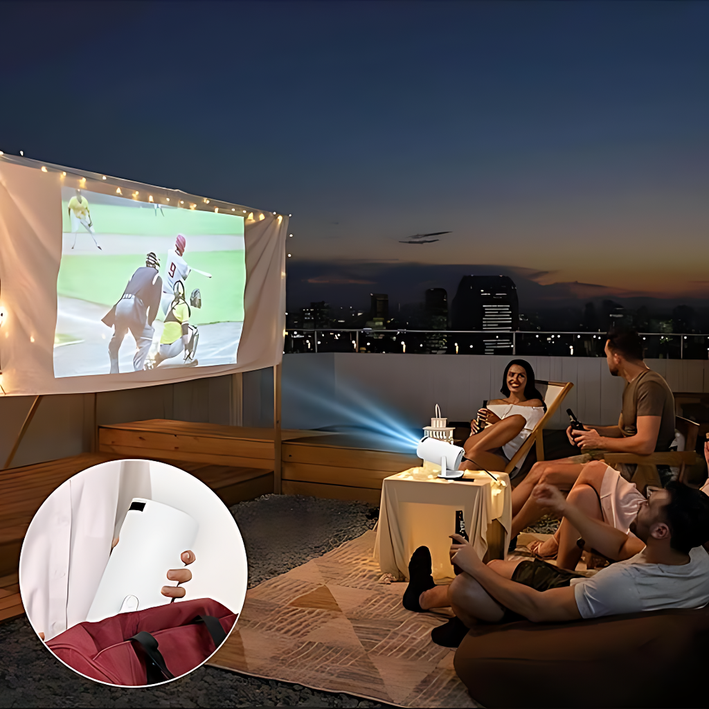 Portable Projector, Projector with Remote Control, Android Wifi Bluetooth