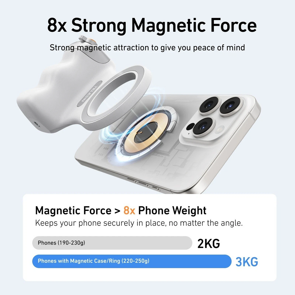 Magnetic Bluetooth Camera Grip