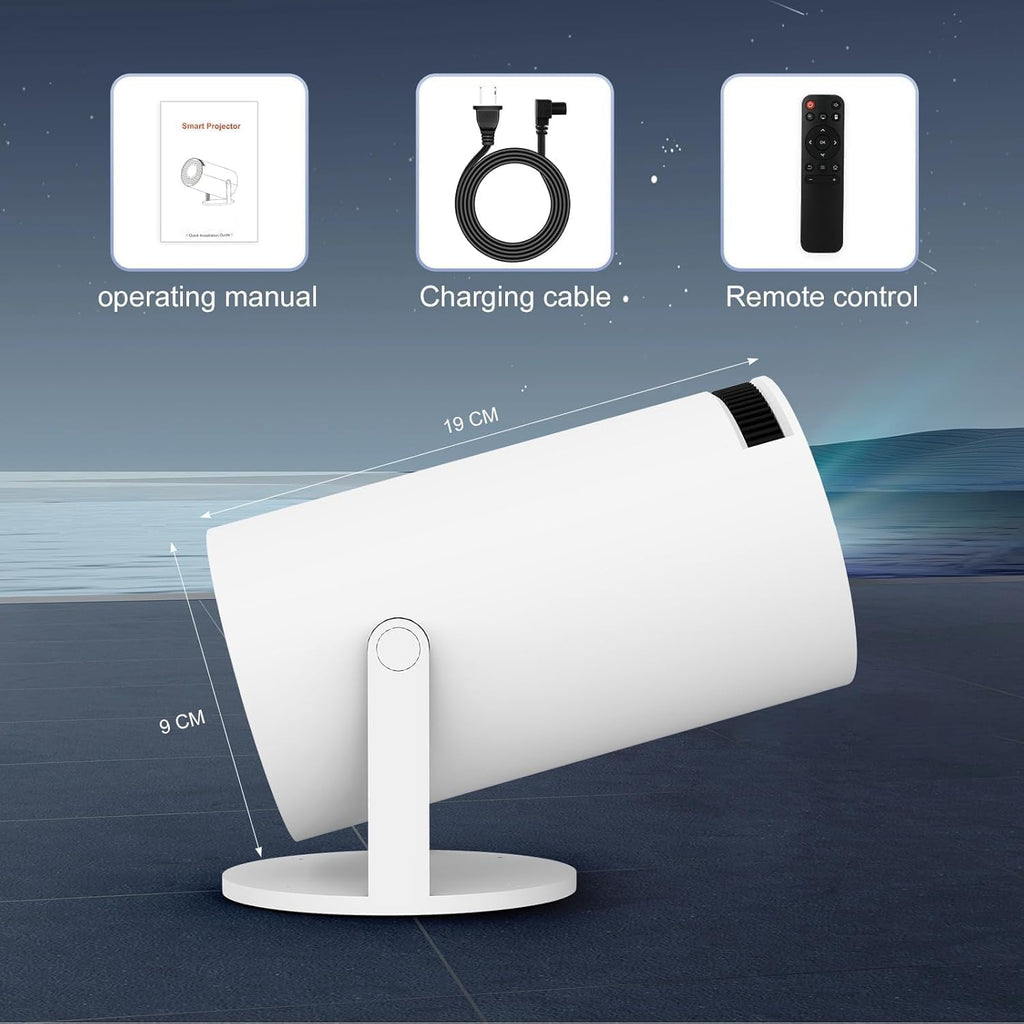 Portable Projector, Projector with Remote Control, Android Wifi Bluetooth