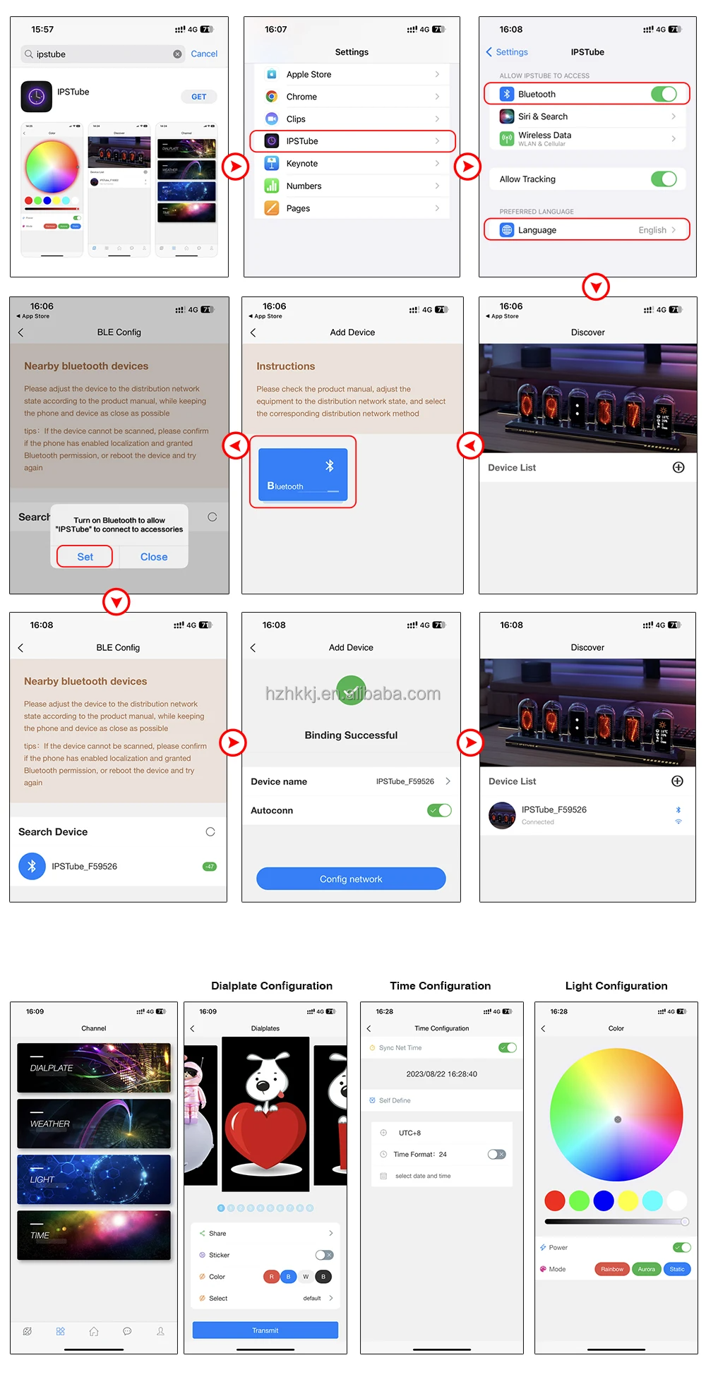 RGB Aluminum Alloy Clock with IPS Desktop Design