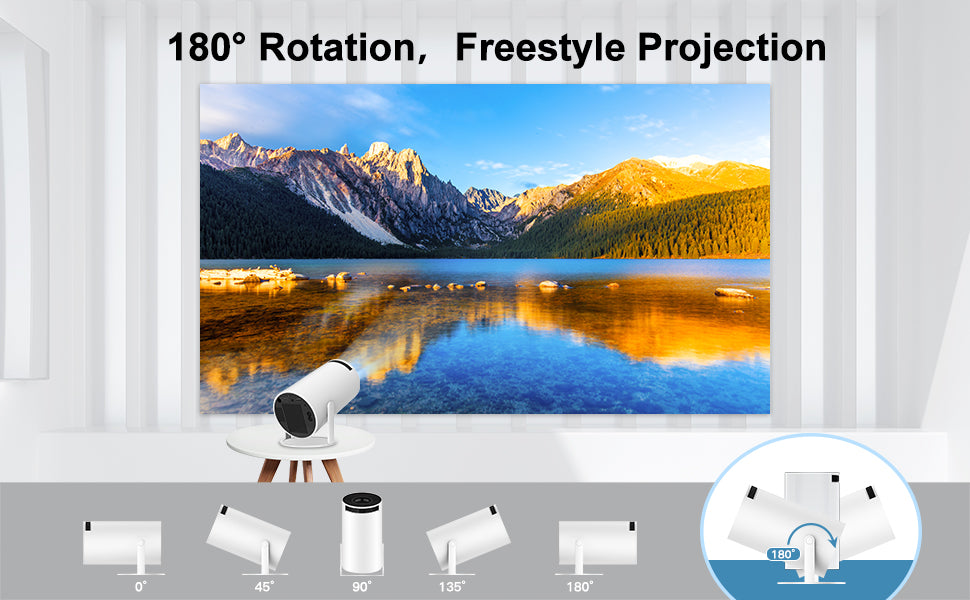 Portable Projector, Projector with Remote Control, Android Wifi Bluetooth
