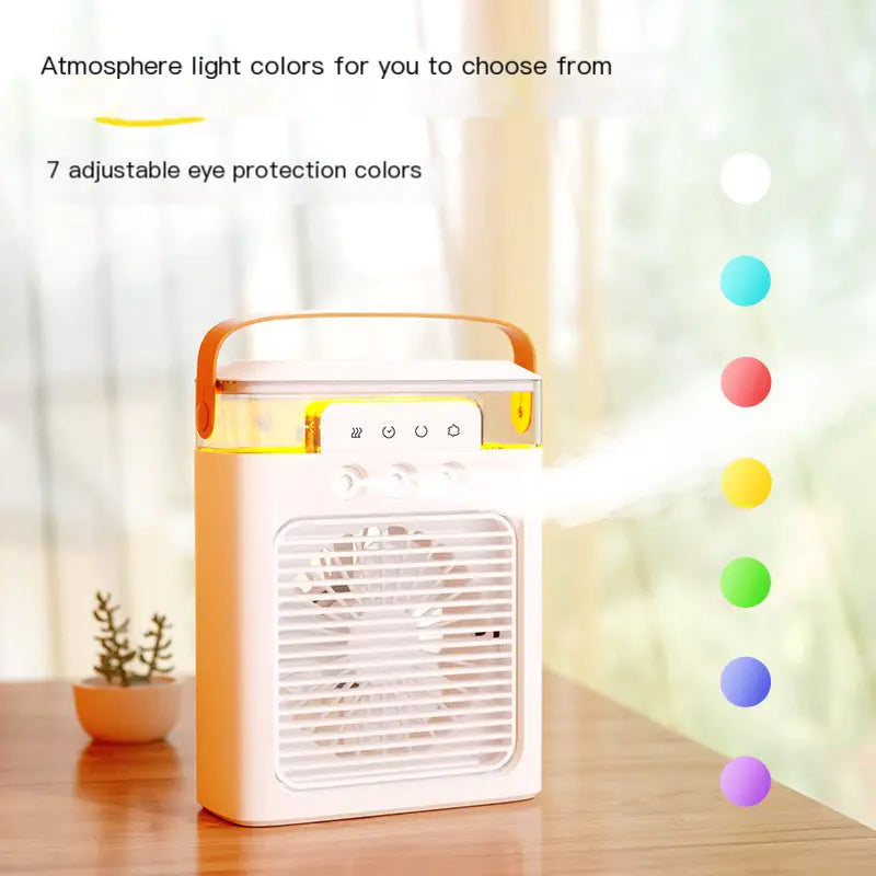 New 3-Hole USB Mist Fan with Night Light (Mini)