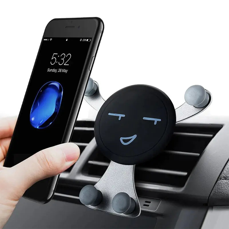 Gravity Phone Mount for Car with Smile Face Clip