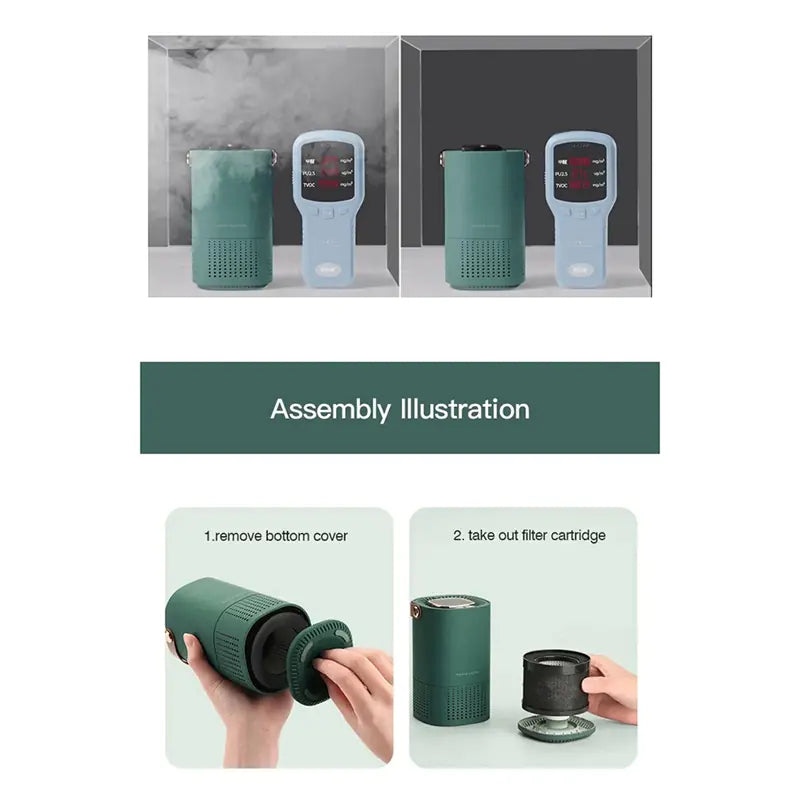 Portable Desktop Air Purifier H13 - 2000mAh