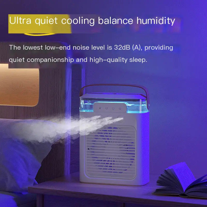New 3-Hole USB Mist Fan with Night Light (Mini)