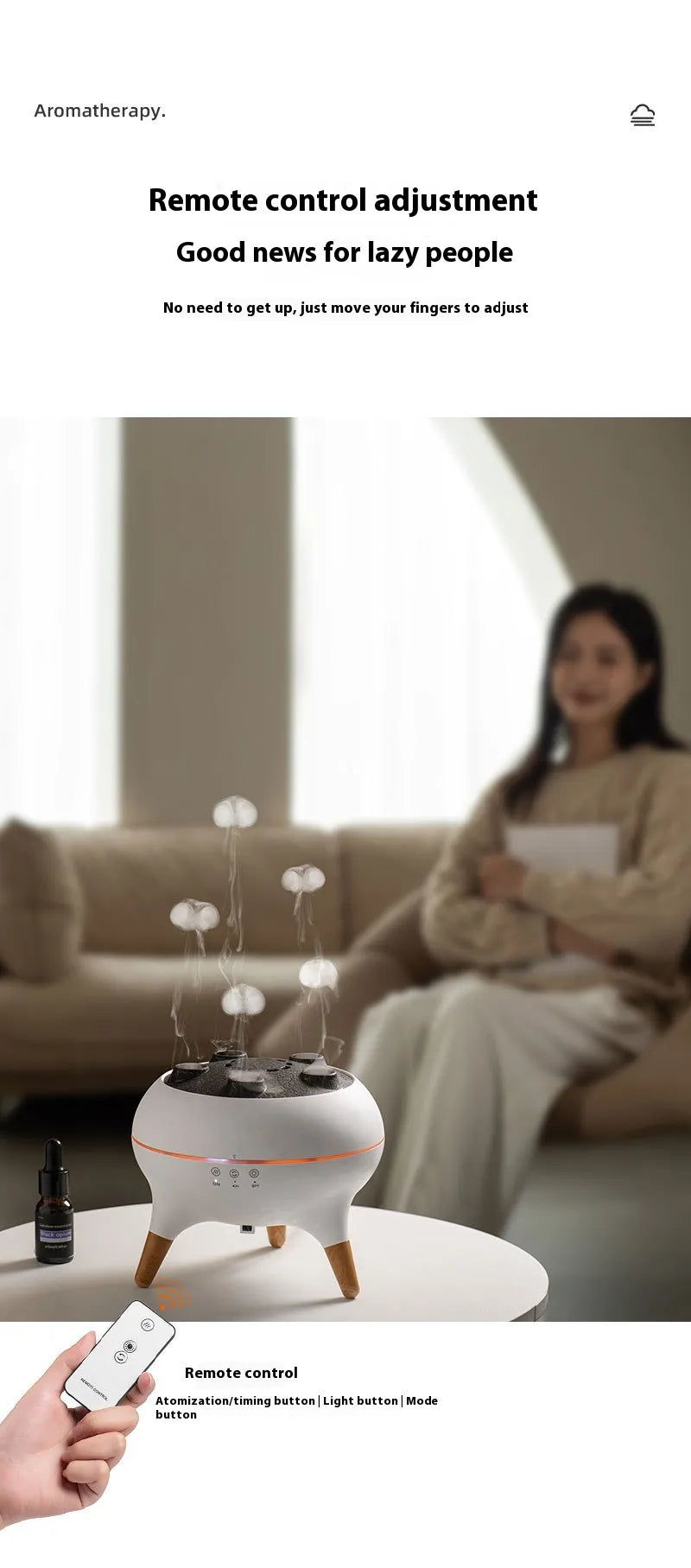 Intelligent Jellyfish Ultrasonic Air Humidifier