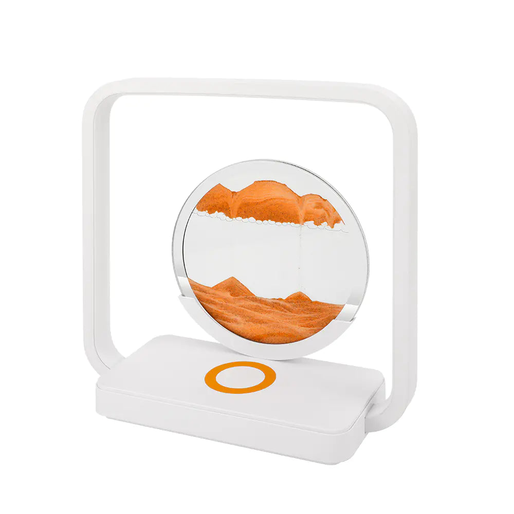 Wireless Charging Sand Art Night Light for Desktop